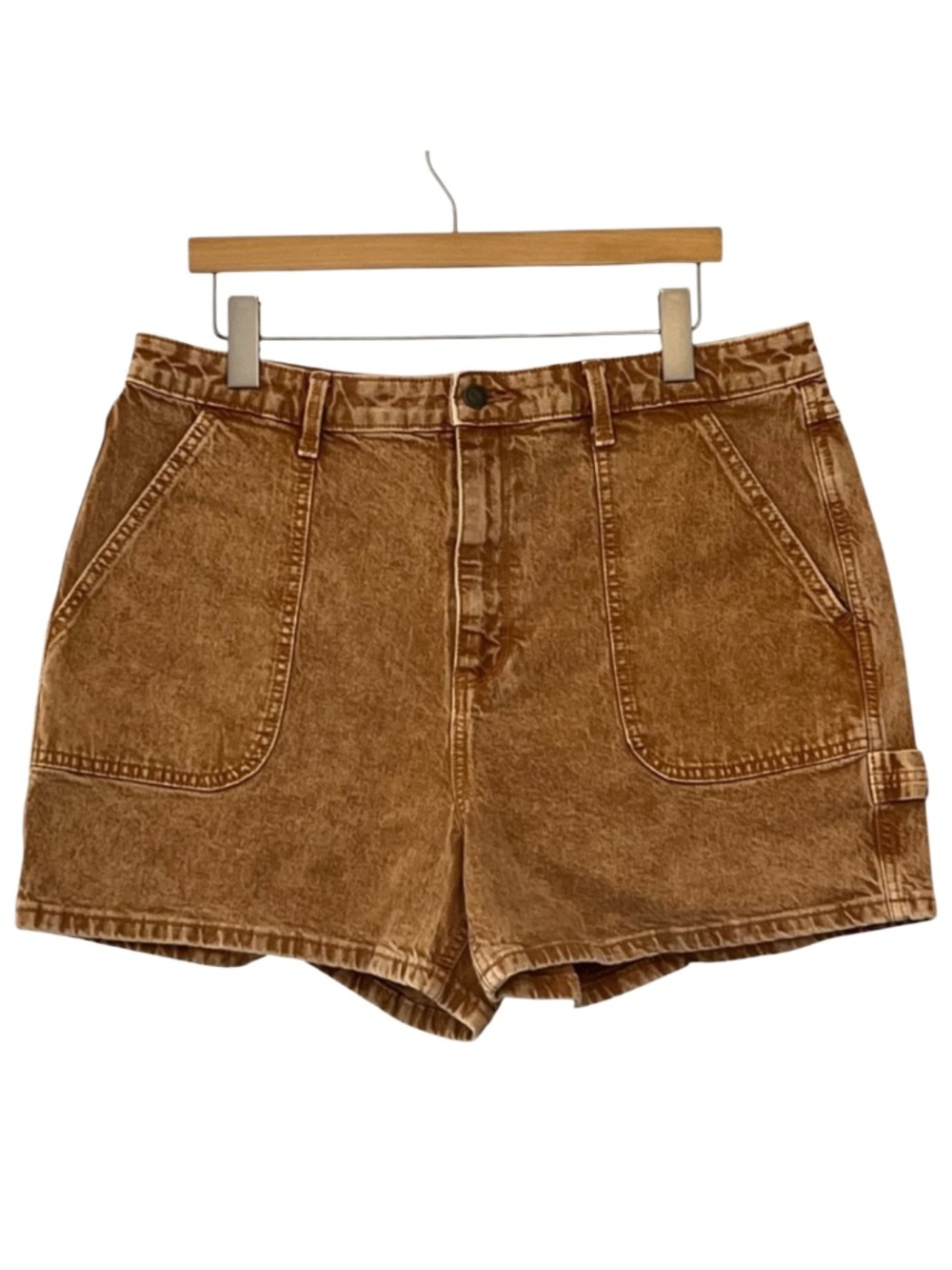 Universal Thread Highest Rise Midi Jean Shorts Brown Women’s Size 16/33